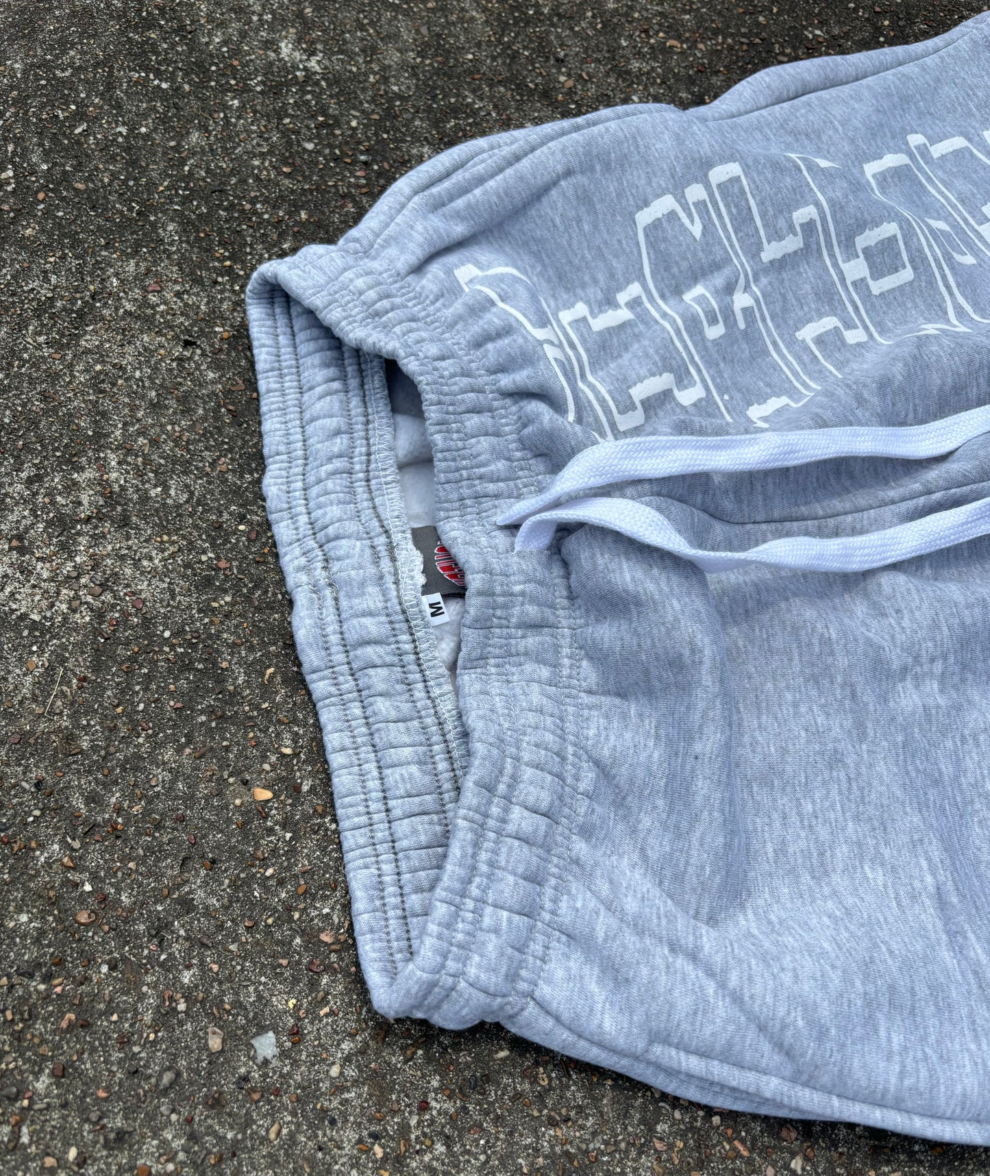 “Virtuous living” grey sweat shorts